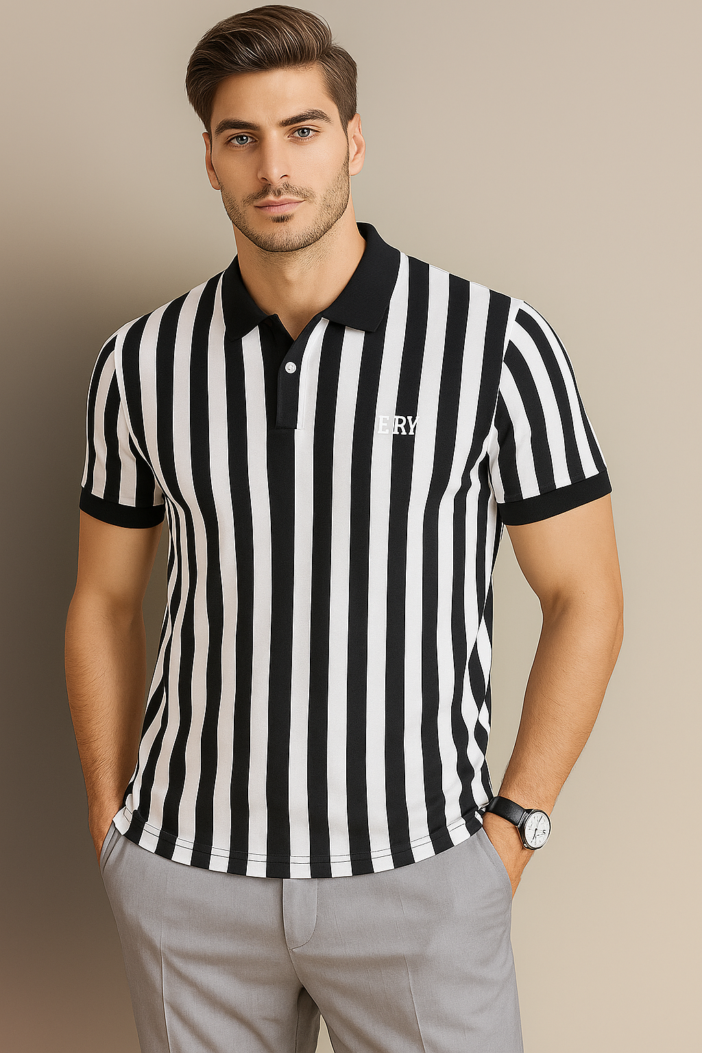 Striped Polo T-Shirt - Pack Of 2 - RR VOGUE