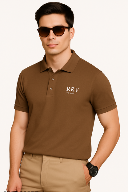 Polo T-Shirt for Men- Brown - RR VOGUE