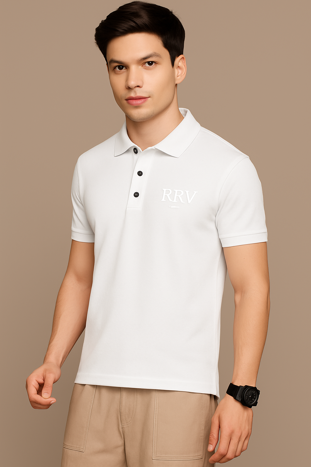 Polo T-Shirt for Men- White - RR VOGUE