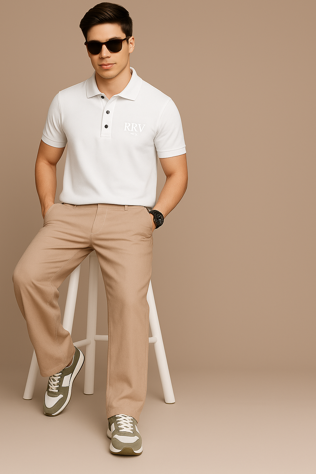 Polo T-Shirt for Men- White - RR VOGUE