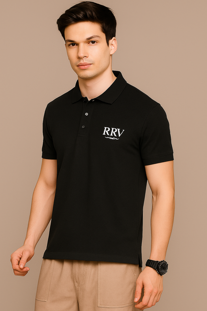 Polo T-Shirt for Men- Black - RR VOGUE