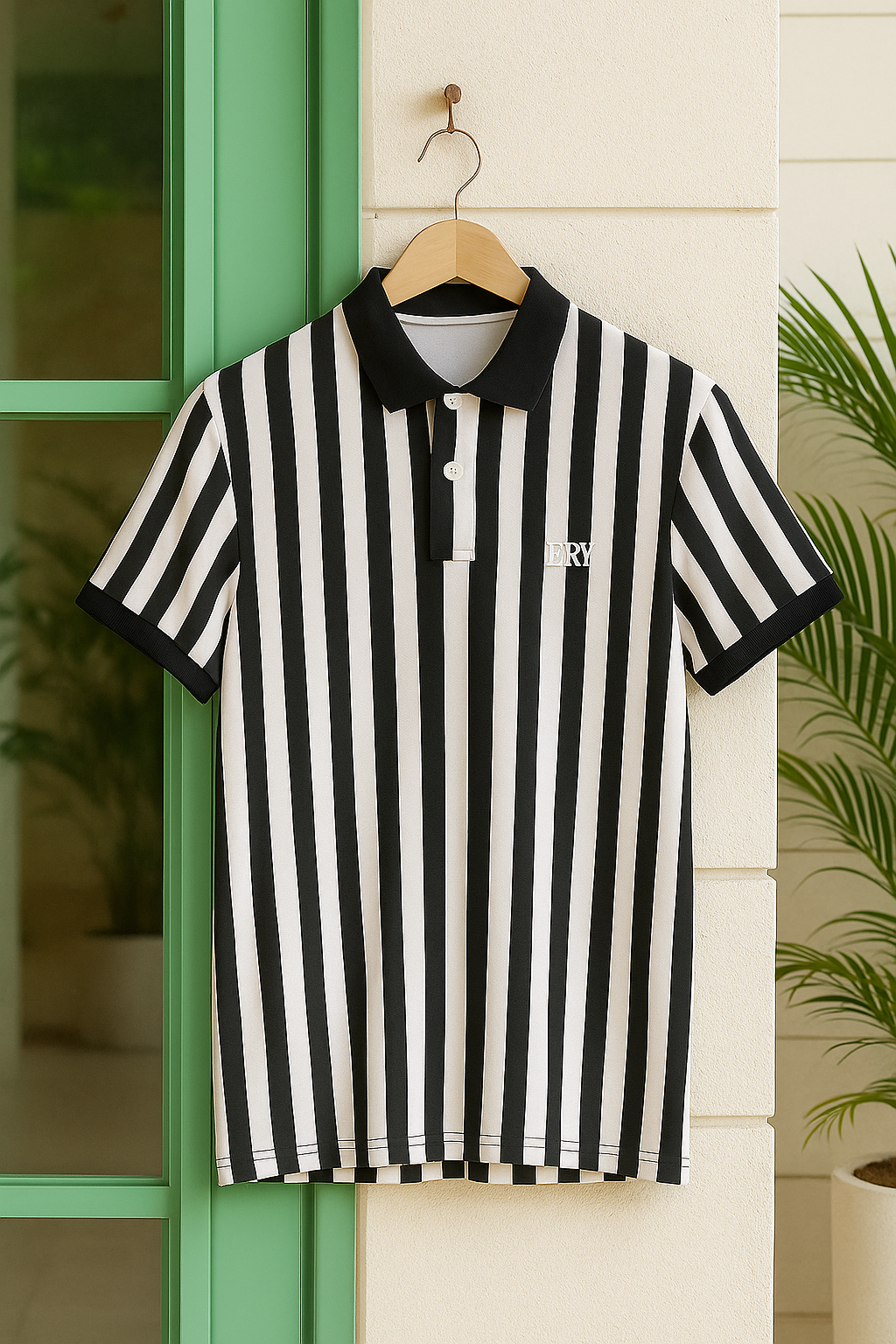Striped Premium Polo T-Shirt - RR VOGUE