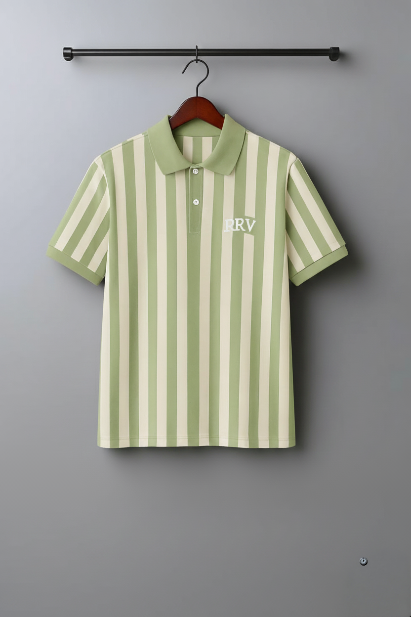Striped Premium Polo T-Shirt - RR VOGUE