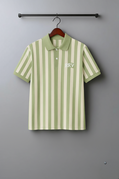 Striped Premium Polo T-Shirt - RR VOGUE