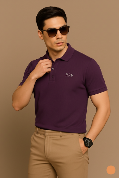 Polo T-Shirt for Men-Burgundy - RR VOGUE