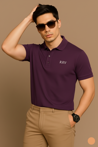 Polo T-Shirt for Men-Burgundy - RR VOGUE