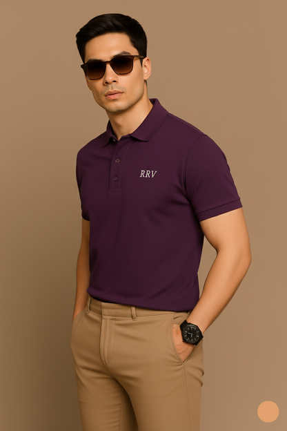 Polo T-Shirt for Men-Burgundy - RR VOGUE